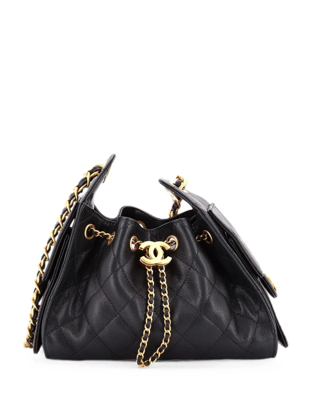 CHANEL Pre-Owned 25 Quilted Caviar Mini hobo bag - Black