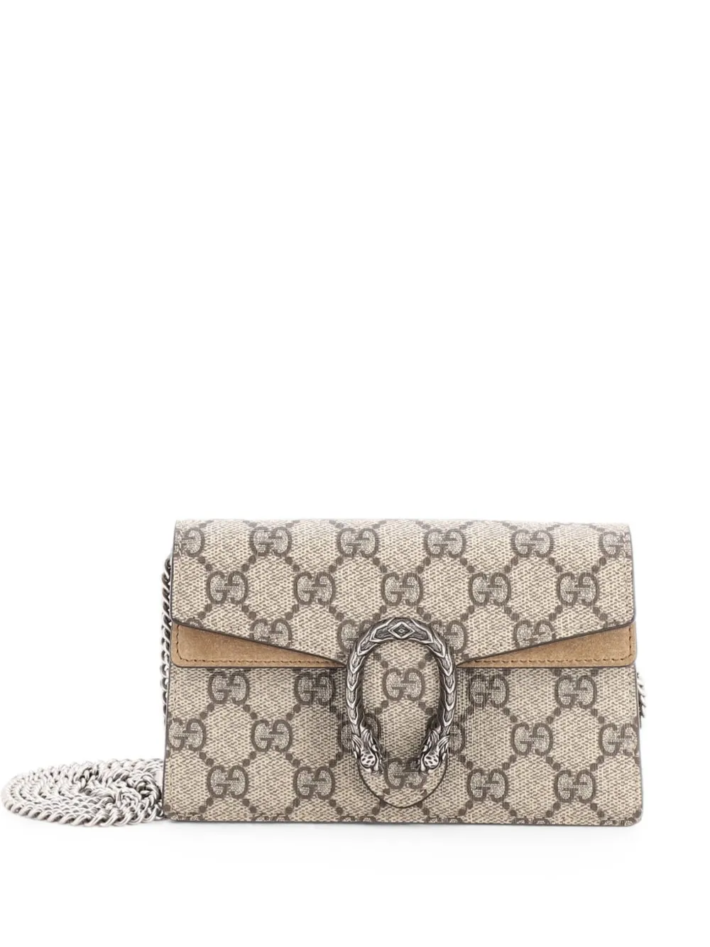 Gucci Pre-Owned Dionysus Bag GG Coated Canvas Super Mini crossbody bag - Braun