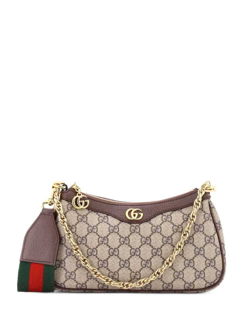 Gucci Pre-Owned Kleine Ophidia Umhängetasche aus GG-beschichtetem Canvas - Braun