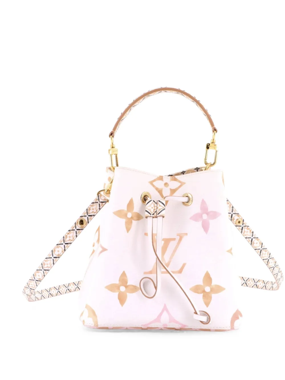 Louis Vuitton Pre-Owned NeoNoe Handbag By The Pool Monogram Watercolor Giant BB bucket bag - White