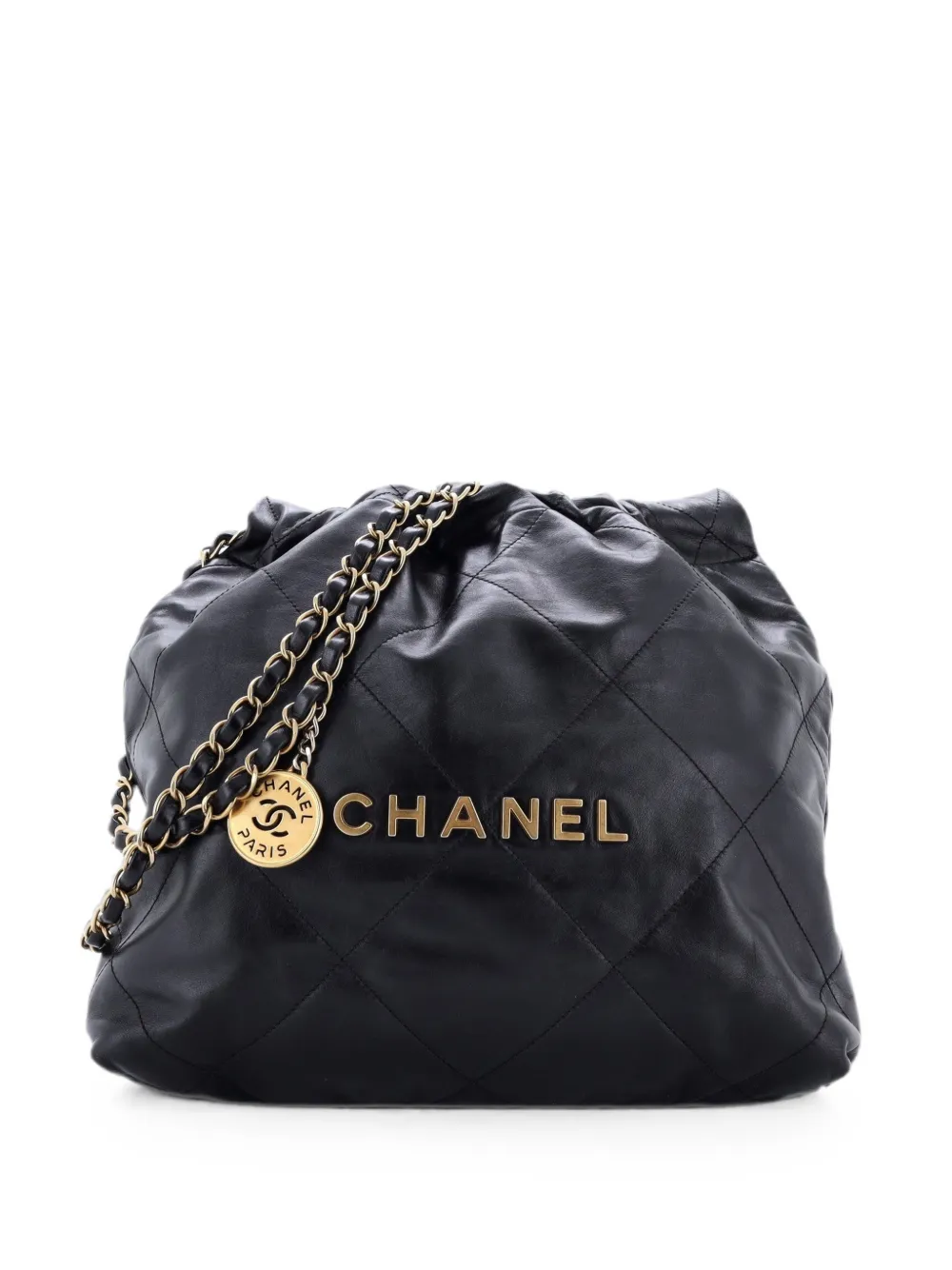 CHANEL Pre-Owned 22 Chain Quilted Calfskin Small hobo bag - Black