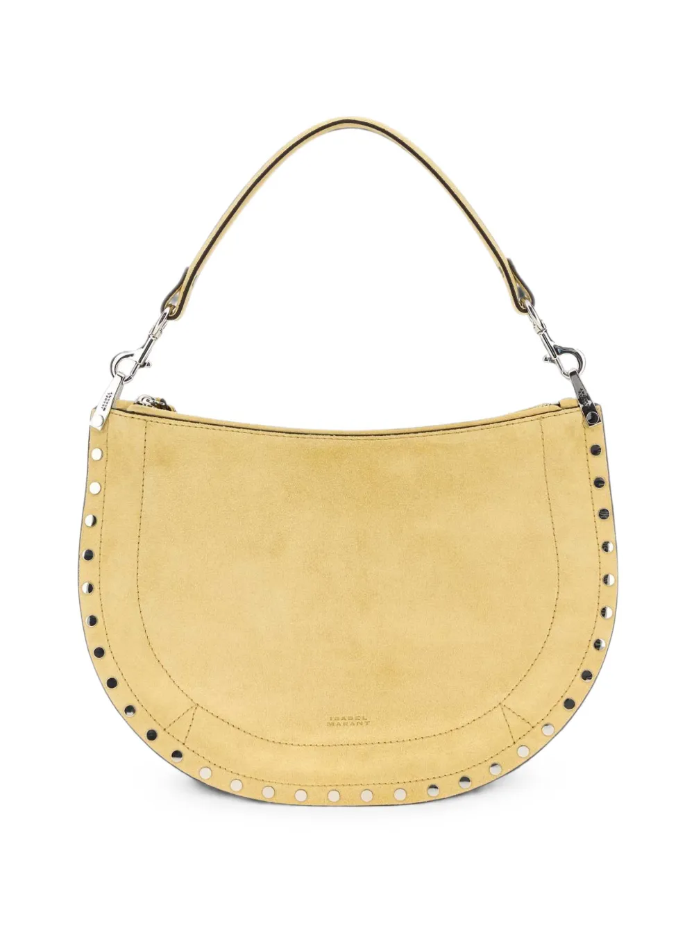 ISABEL MARANT Oskan Soft stud-embellished shoulder bag - Giallo