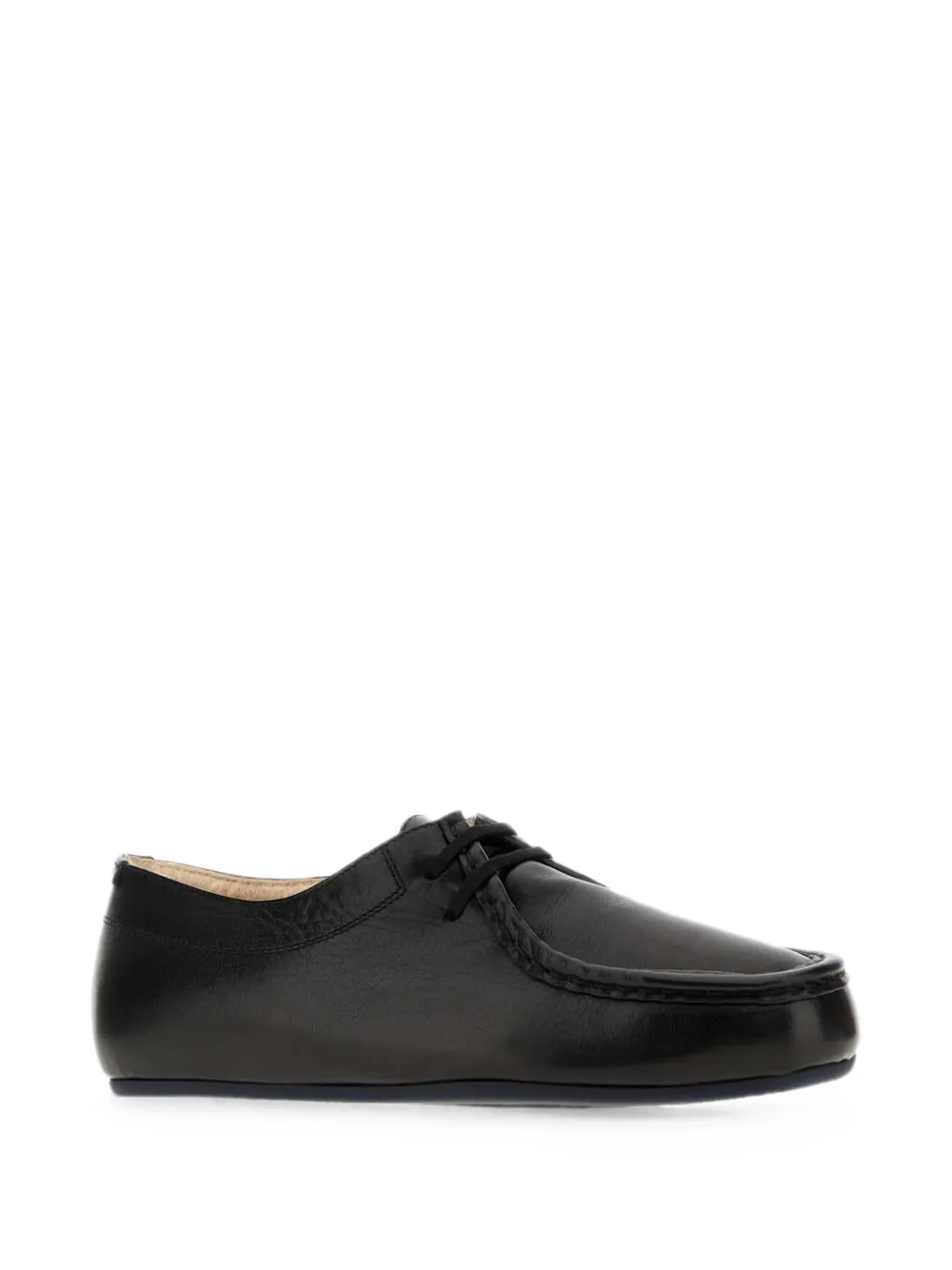 Jil Sander Hood lace-up leather loafers Zwart