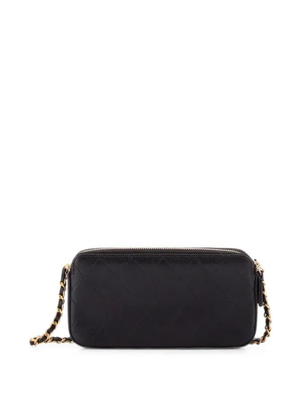 CHANEL ブラック パール キルティング ショルダーバッグ CHANEL Pre-Owned Chic Pearls キルティング ショルダーバッグ