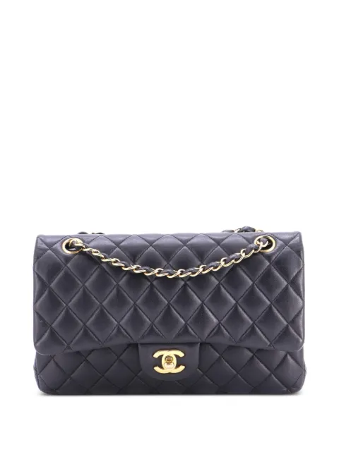 CHANEL Pre-Owned Classic Double Flap Bag 绗缝小羊皮中号单肩包