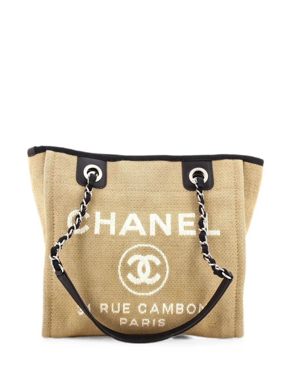 CHANEL Pre-Owned North South Deauville Canvas Small tote bag - Brown