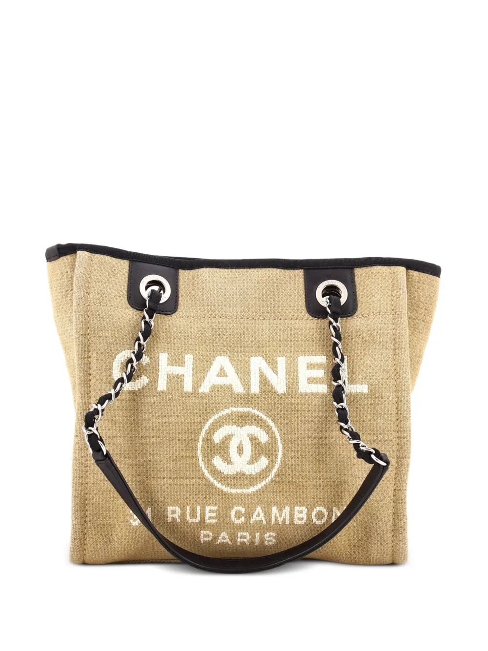 CHANEL Pre-Owned North South Deauville Canvas Small tote bag - Marrone