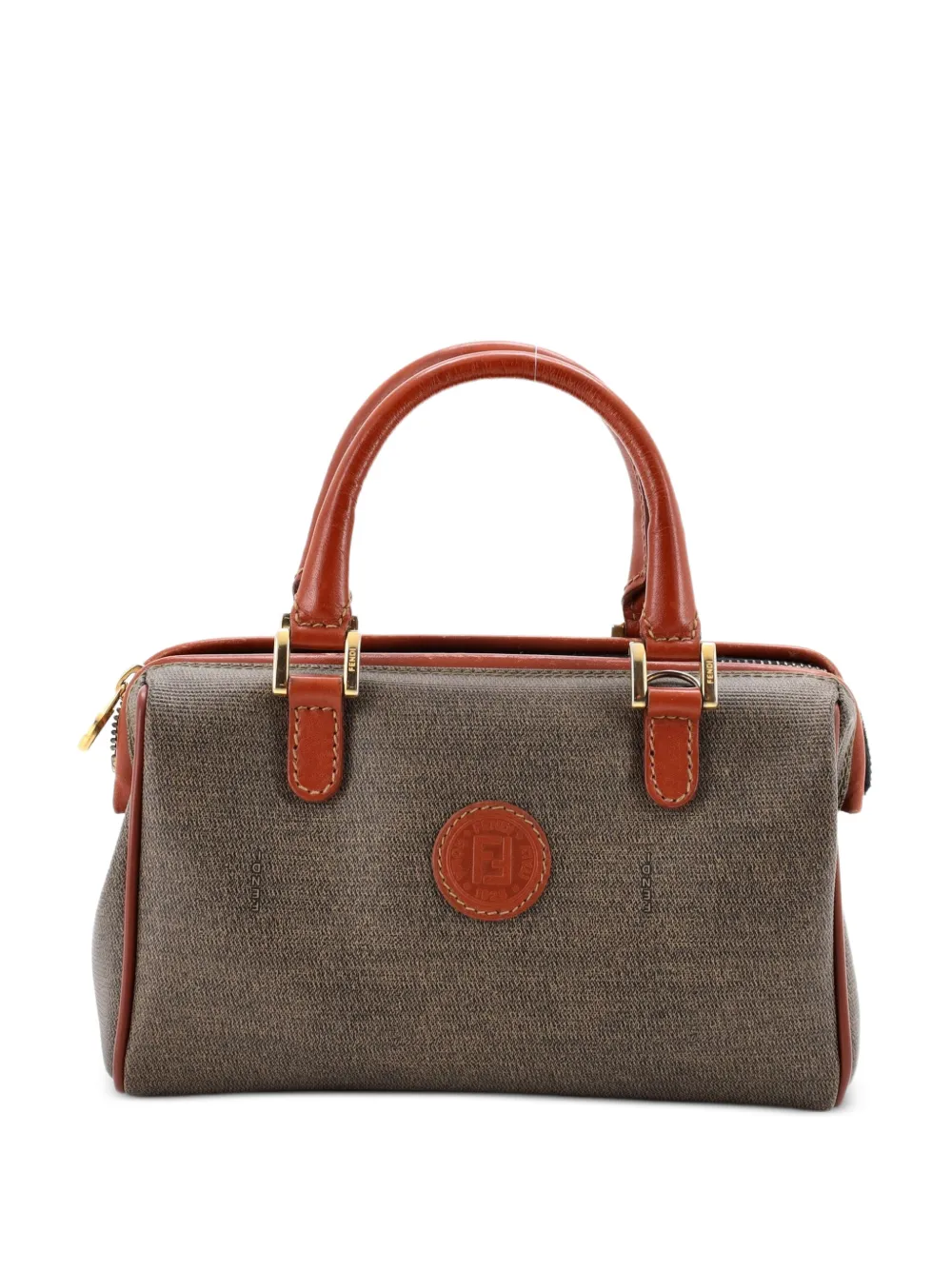 Fendi Pre-Owned Vintage Pequin Convertible Boston Bag Coated Canvas Mini satchel - Brown