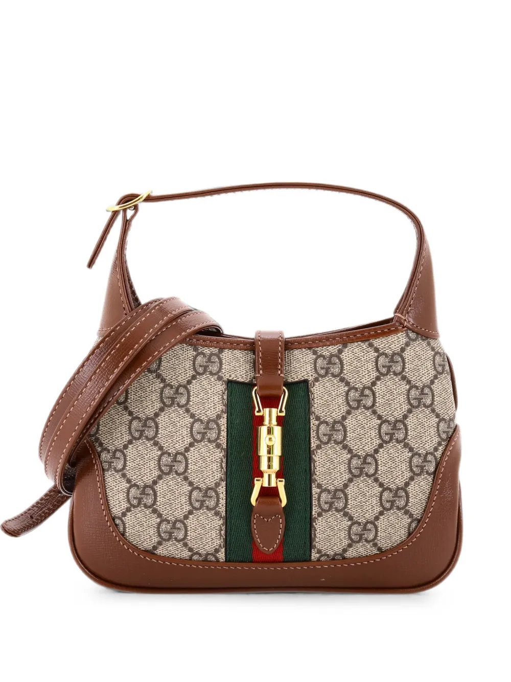Gucci Pre-Owned Jackie 1961 GG Coated Canvas Mini hobo bag - Braun