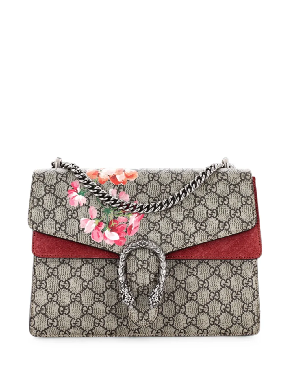 Gucci Pre-Owned Dionysus Bag Blooms Print GG Coated Canvas Medium shoulder bag - Braun