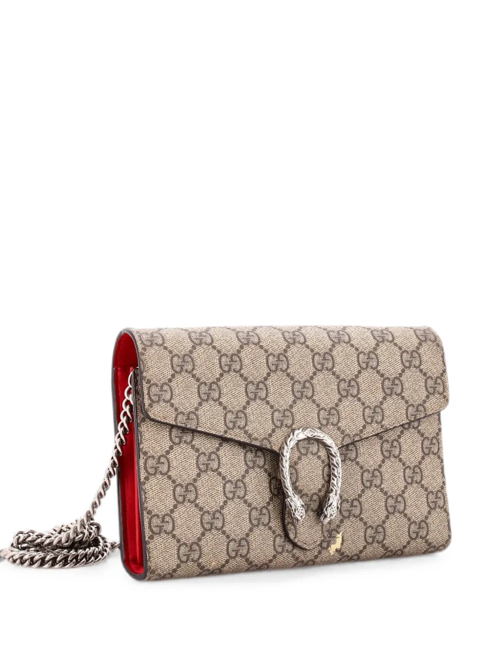 Gucci Pre-Owned Borsa a tracolla Dionysus piccola in tela cerata GG con catena - Marrone