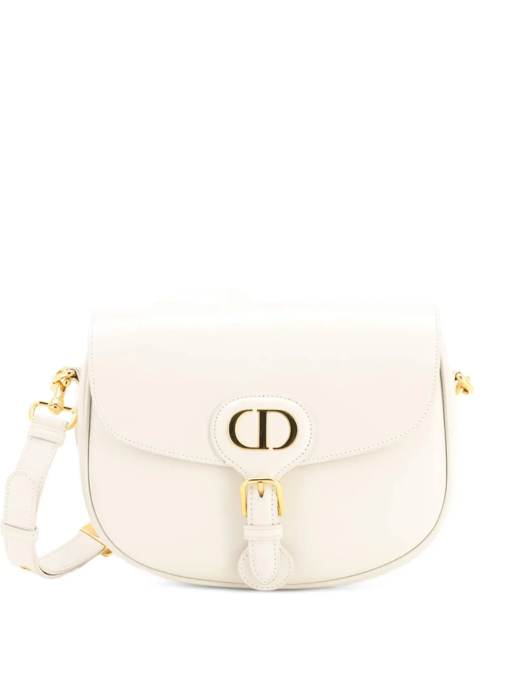 Christian Dior Pre-Owned Bobby Flap Bag Leather Medium crossbody bag - White