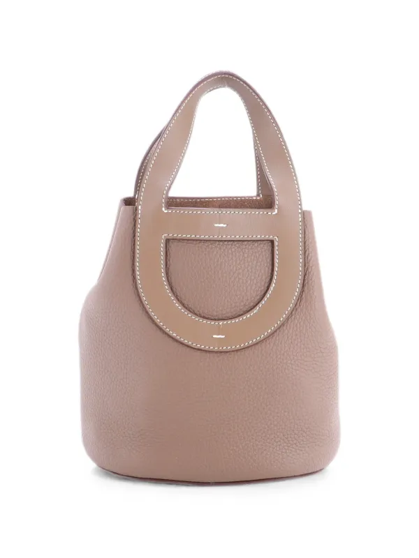 Hermès Pre-owned In-the-loop Bag Clemence with Swift 18 Bucket Bag in Grey