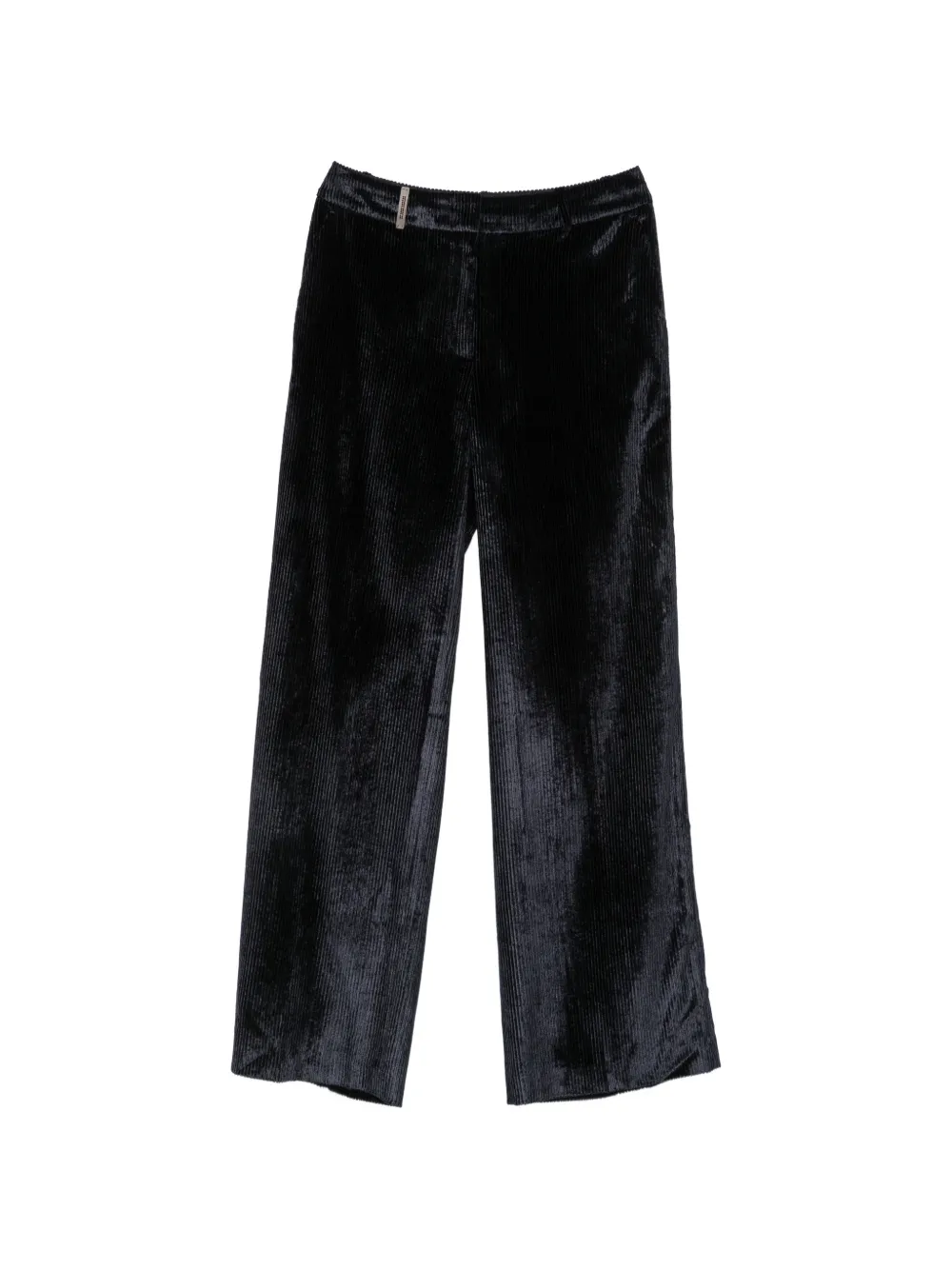 Peserico corduroy-effect wide-leg trousers - Nero