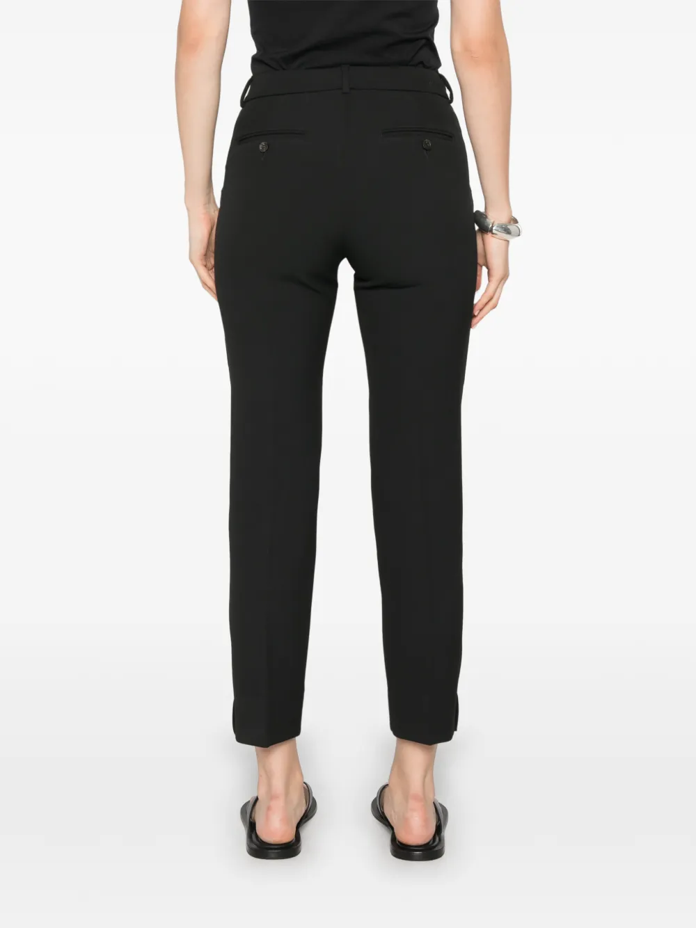 Peserico belt-loop slim-fit trousers Zwart