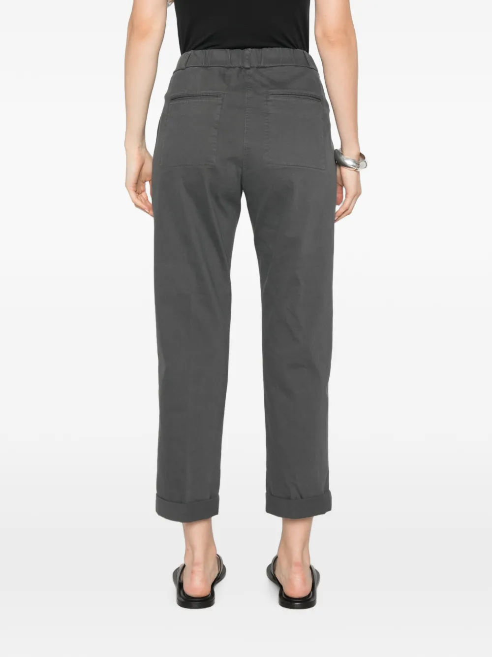 Peserico Broek met riemlussen Grijs