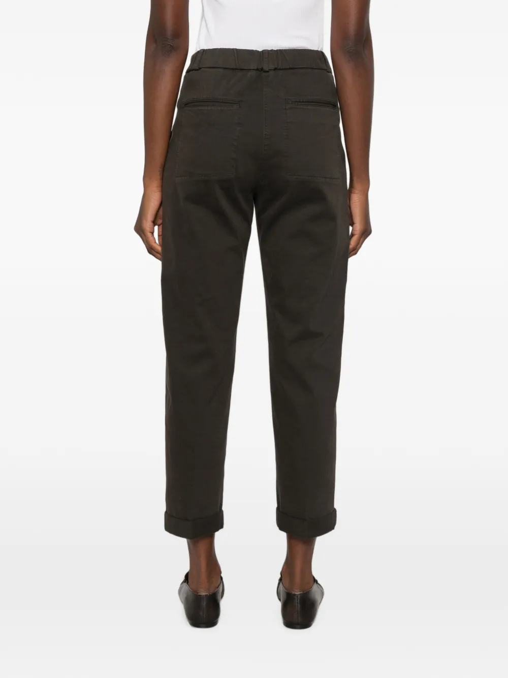 Peserico Broek met geplooid detail Bruin