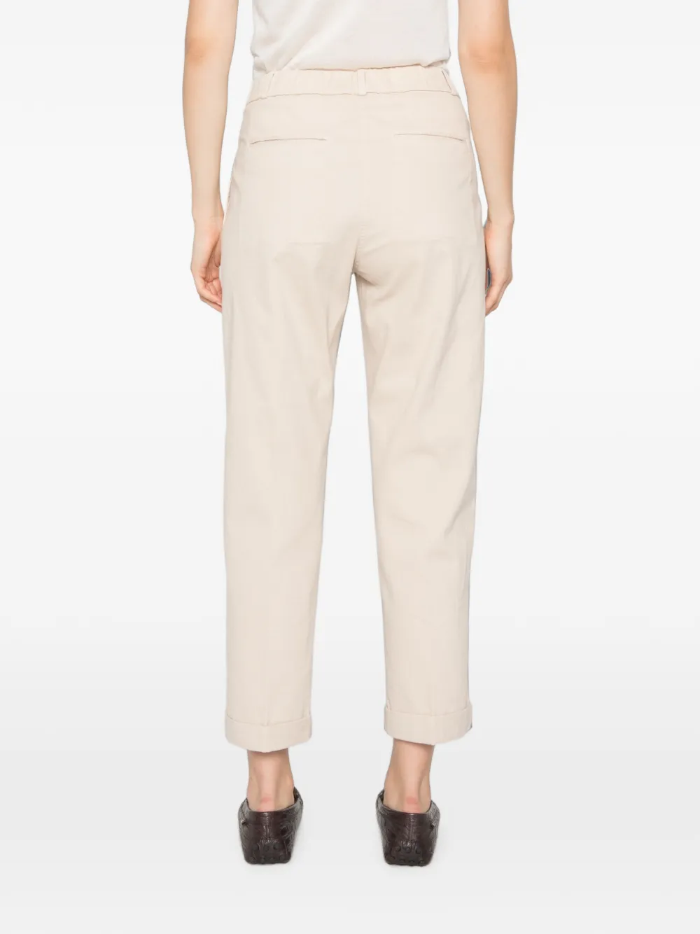 Peserico Broek met geplooid detail Beige