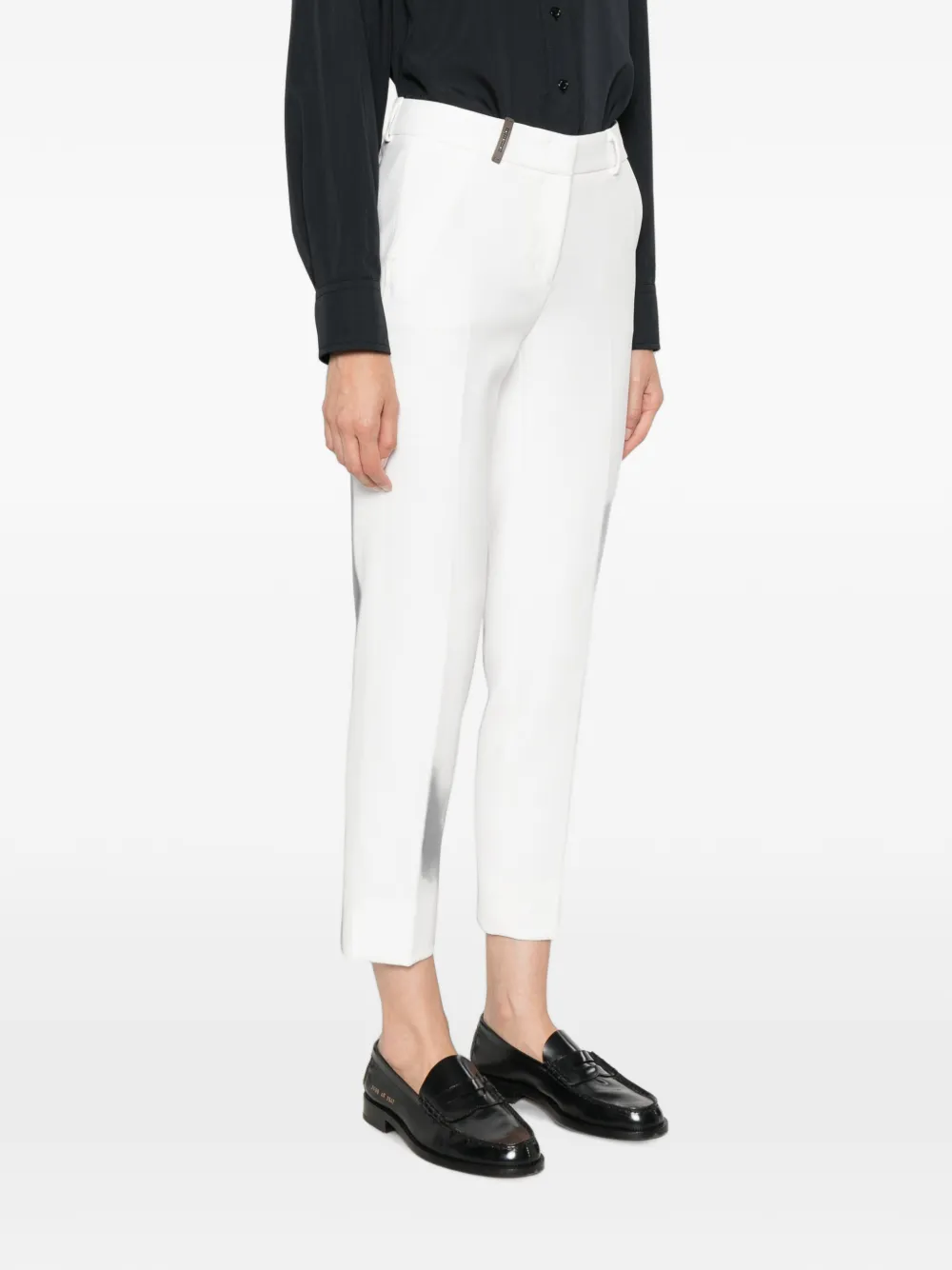 Peserico Cropped broek Wit