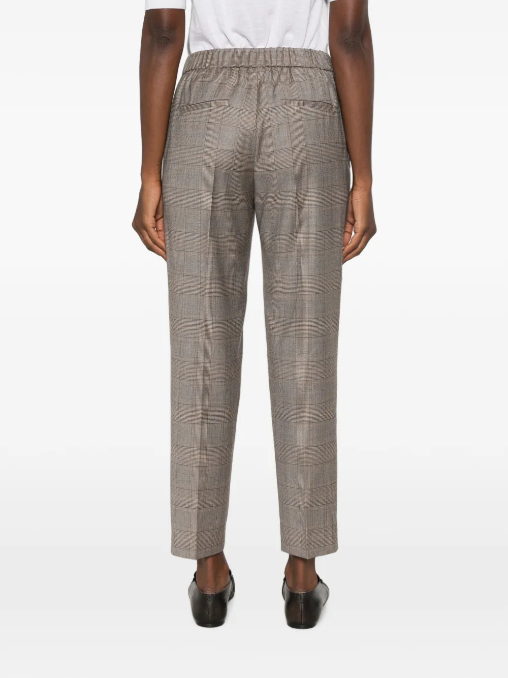 Peserico Broek met elastische tailleband Bruin