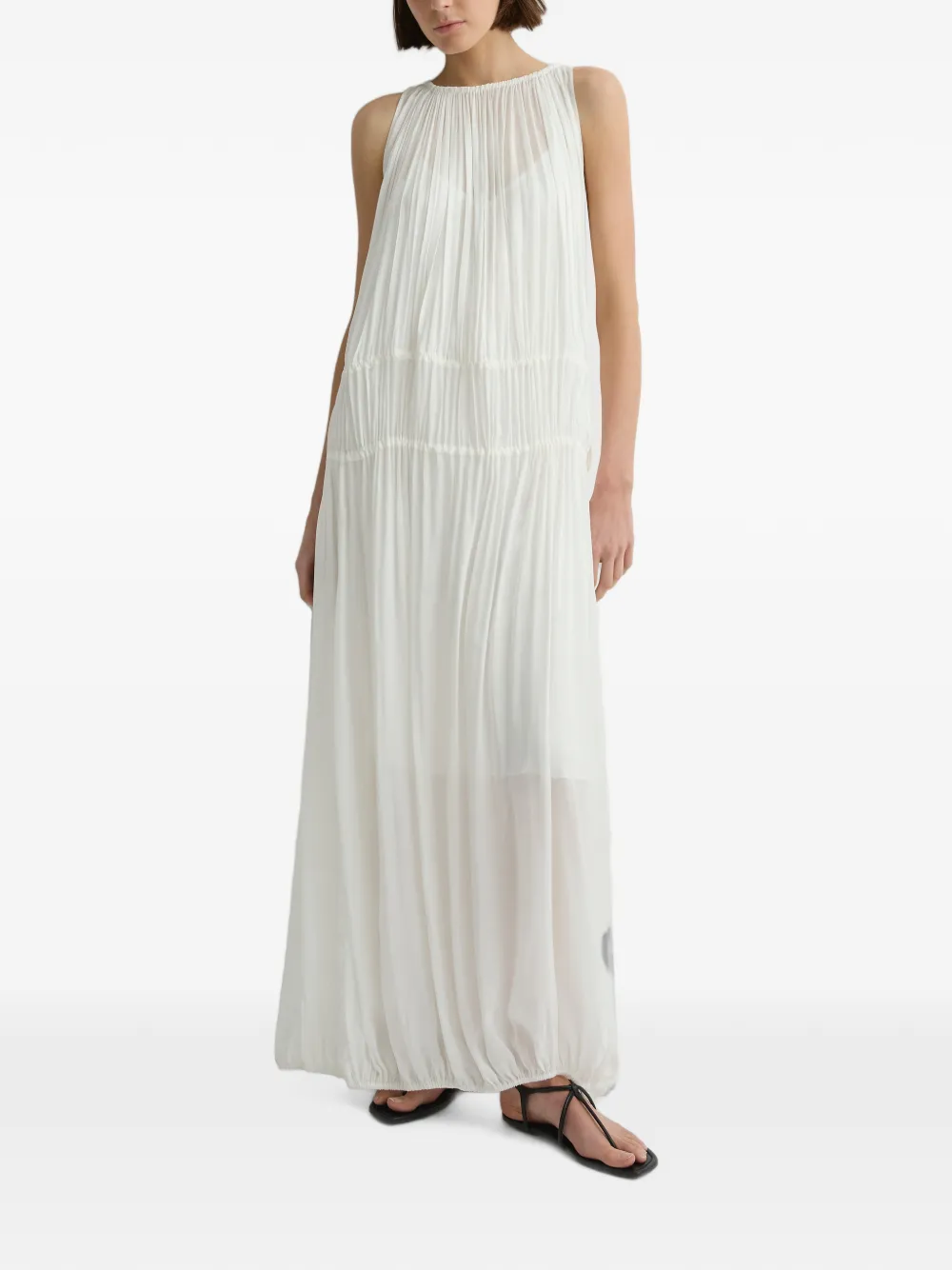 BONDI BORN Cremona Balloon maxi-dress Wit