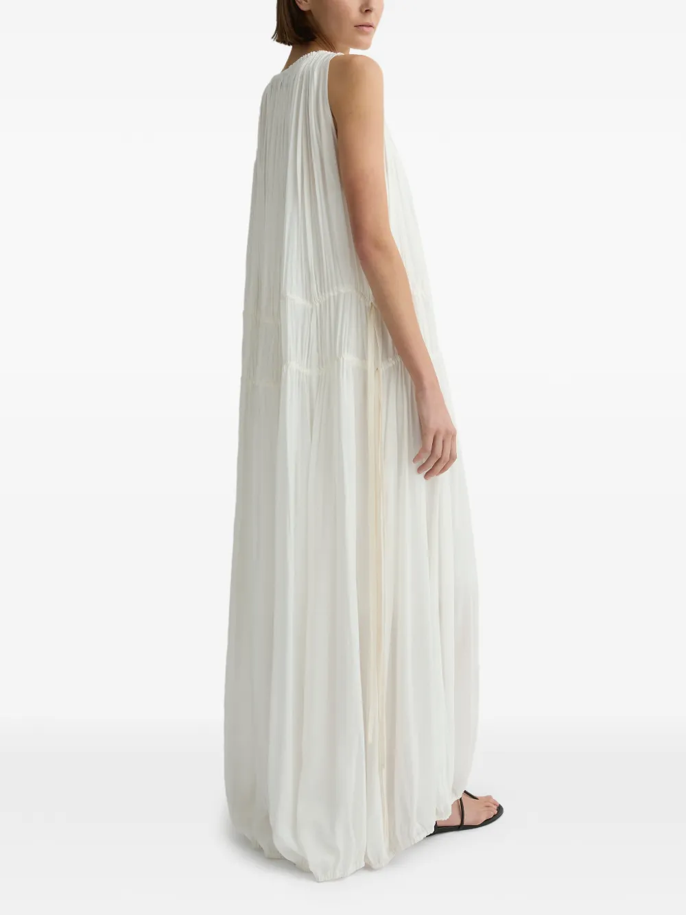 BONDI BORN Cremona Balloon maxi-dress Wit