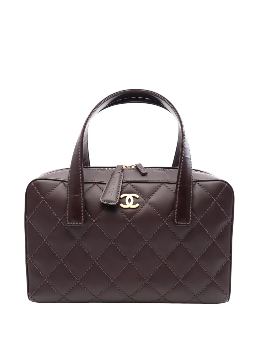 CHANEL Pre-Owned Borsa a mano Wild Stitch CC in pelle di vitello 2003-2004 - Rosso