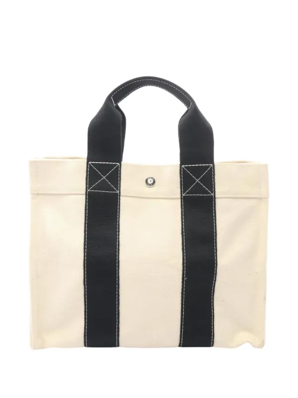 Hermès Pre-owned 1990-2000 Toile Bora Bora PM Tote Bag in White