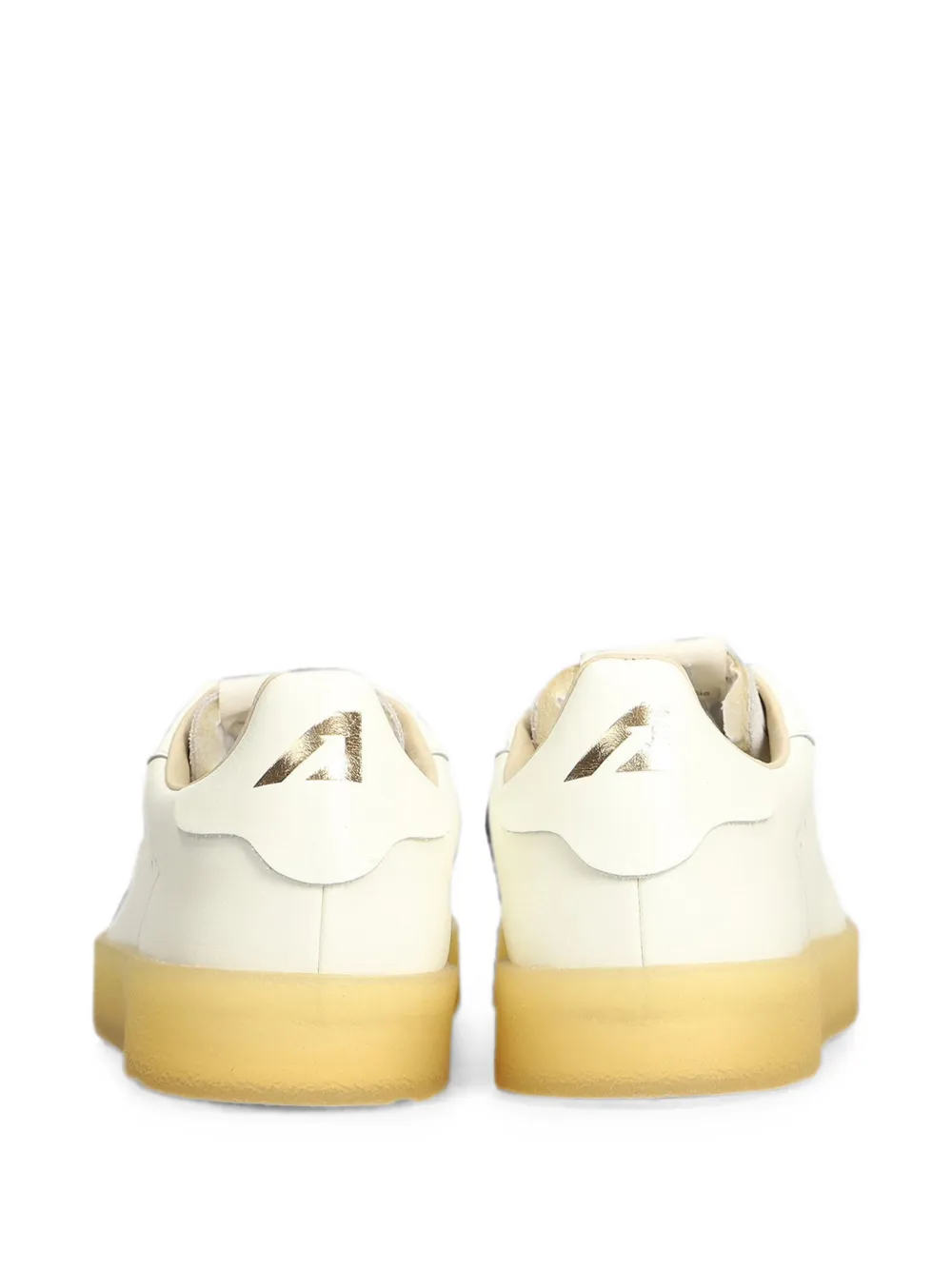 Autry logo-patch lace-up sneakers Wit