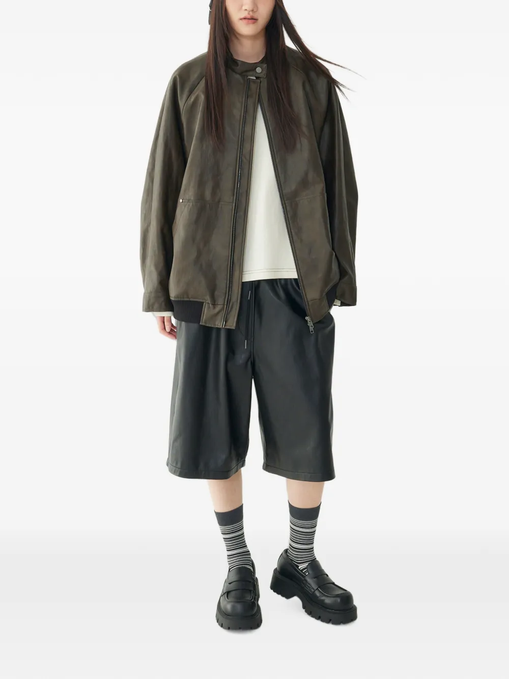 TOMBOY Jack met afneembare kraag Bruin