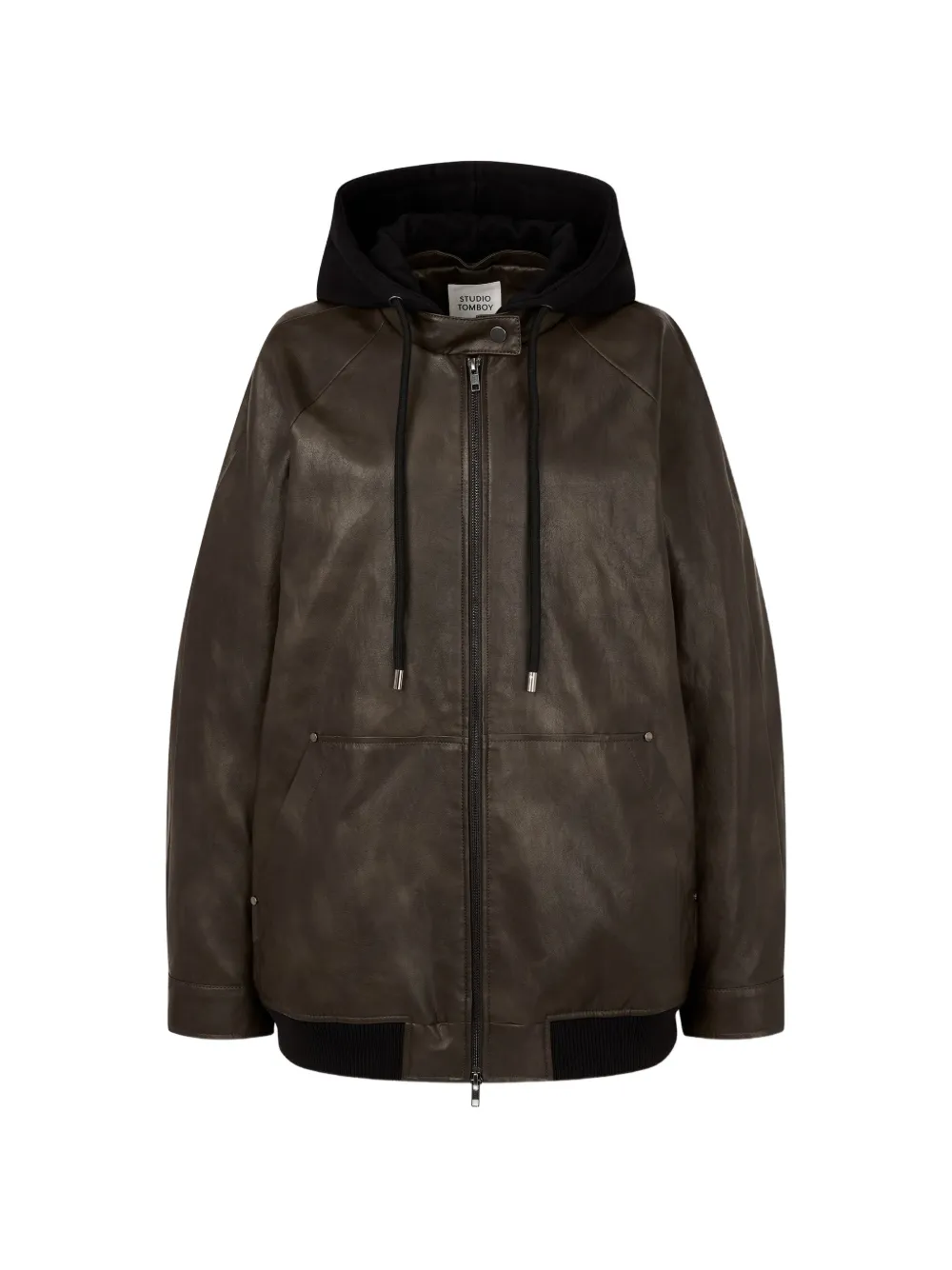 TOMBOY detachable-hood jacket - Braun