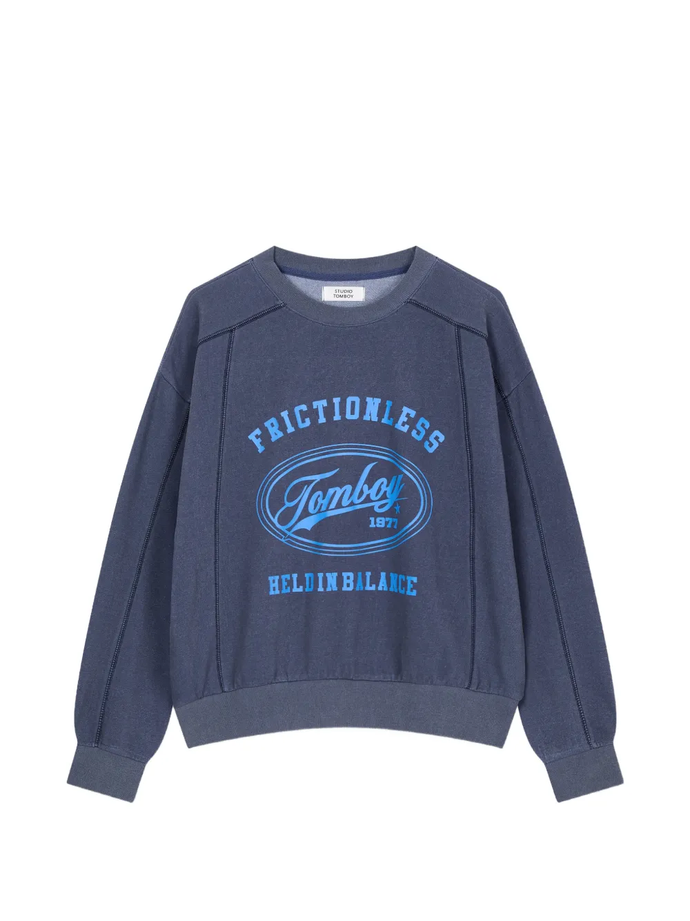 TOMBOY stitch-detail logo-print sweater