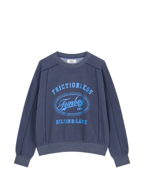 TOMBOY suéter con logo estampado y detalle de costuras