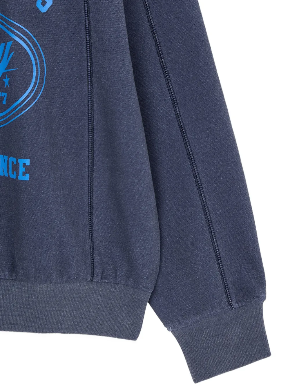 TOMBOY Trui met logoprint en stikseldetail Blauw