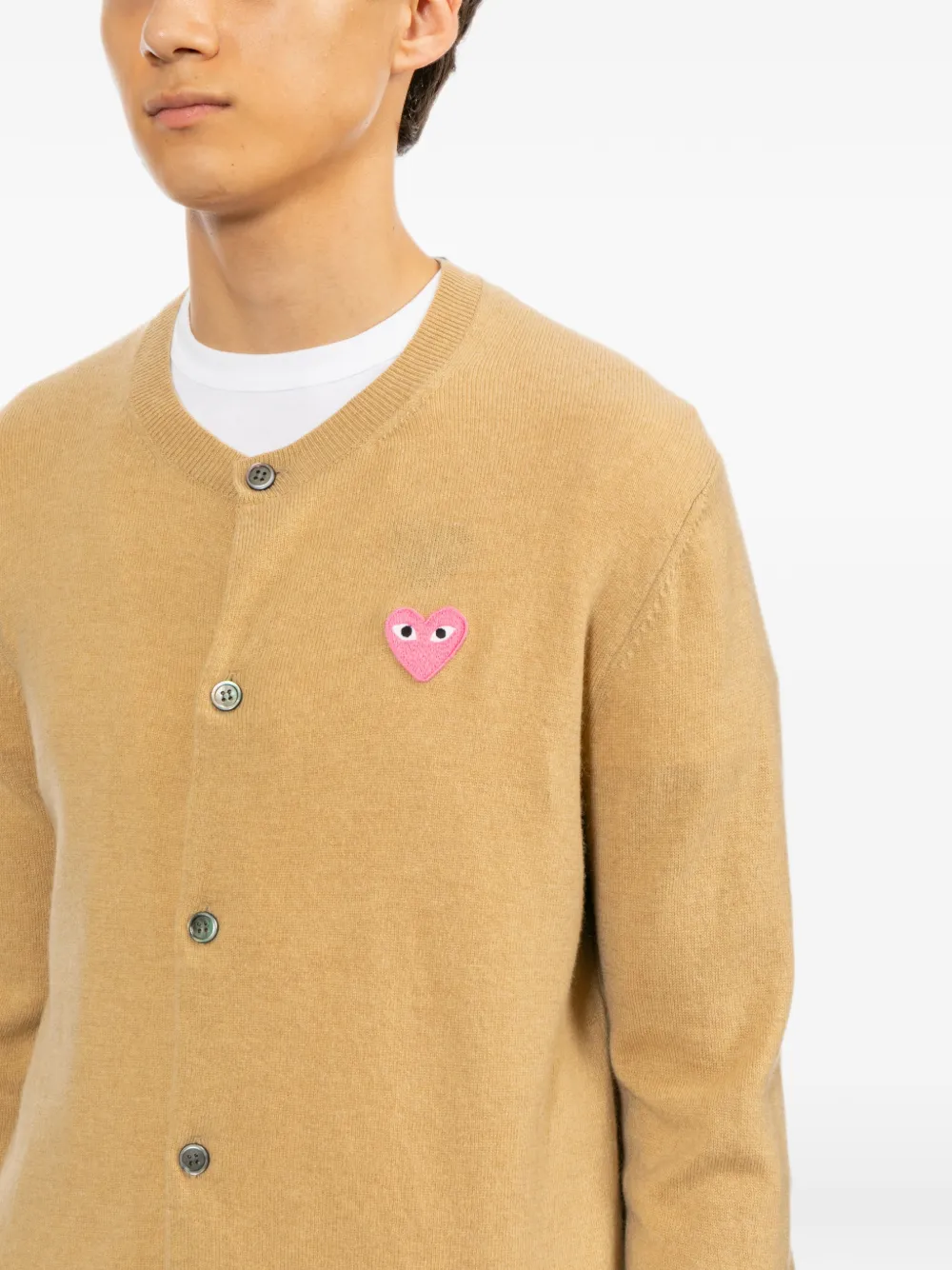 Comme Des Garçons Play Vest met V-hals Bruin