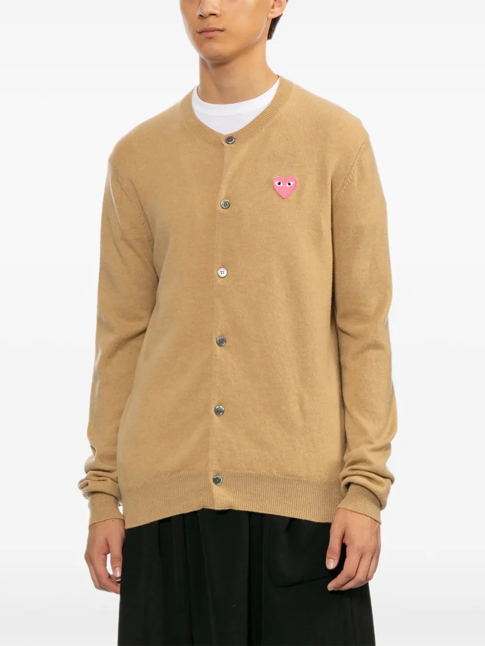 Comme Des Garçons Play Vest met V-hals Bruin