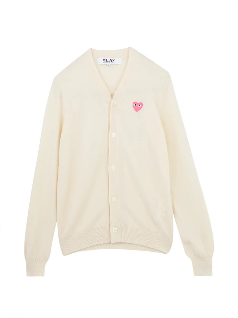 Comme Des Garçons Play Cardigan Heart Patch - Toni neutri
