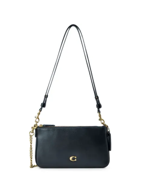 Coach chain-strap leather shoulder bag