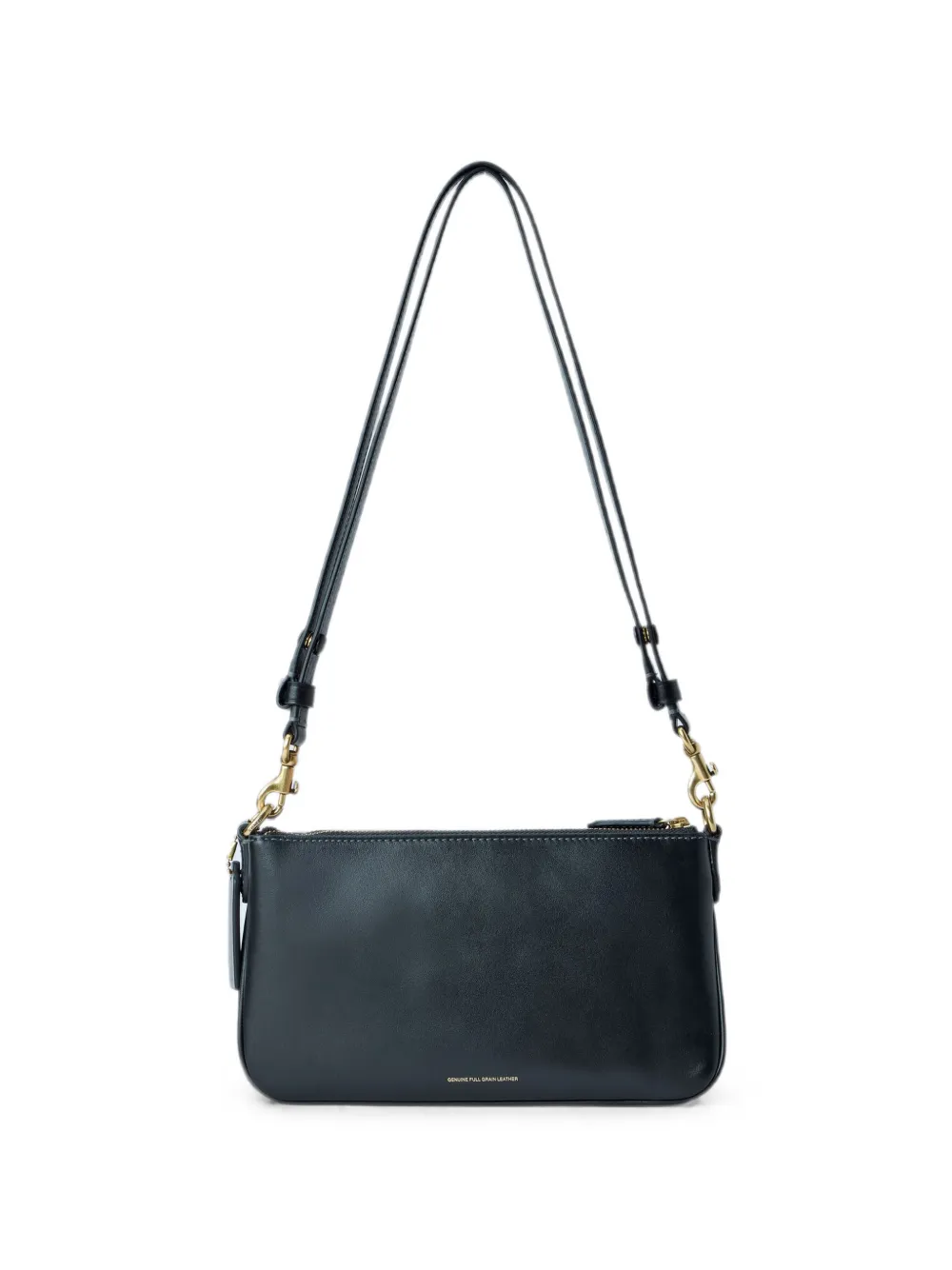 Coach Leren schoudertas met kettingband Zwart
