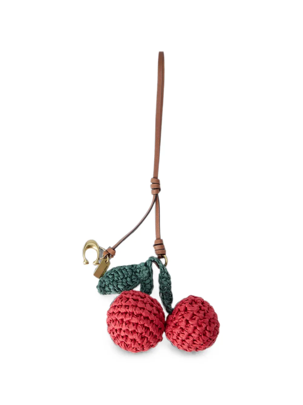 Coach woven cherry-motif bag charm - Rot