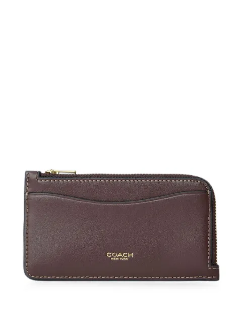 Coach tarjetero con cremallera y logo