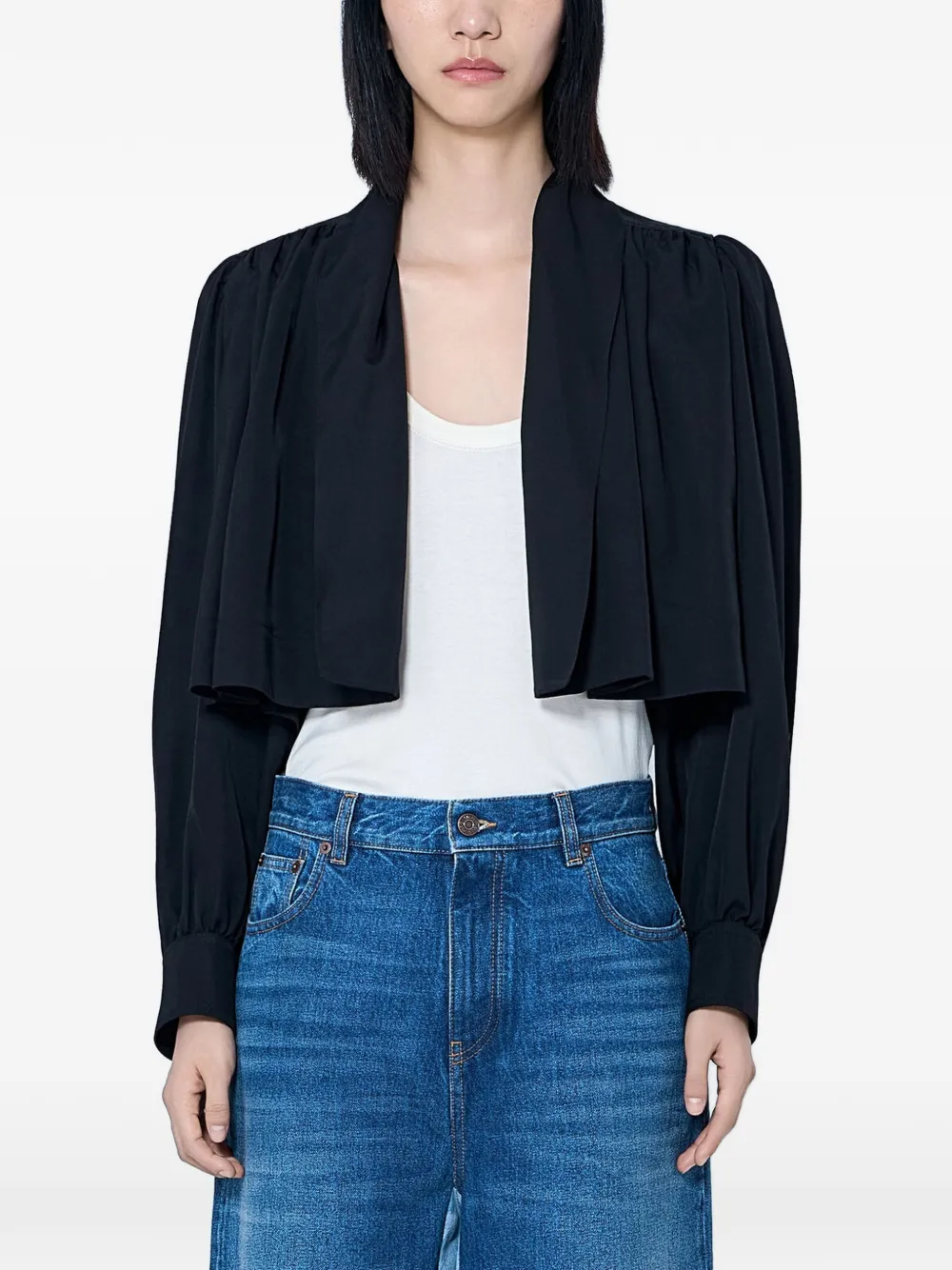 Chloé draped gathered jacket - Schwarz
