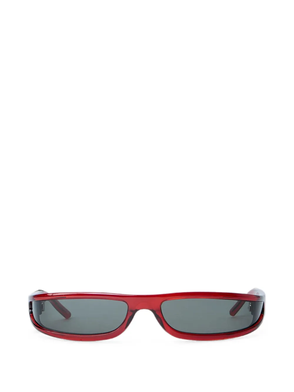 Rick Owens Fog rectangle-frame sunglasses - Rosso