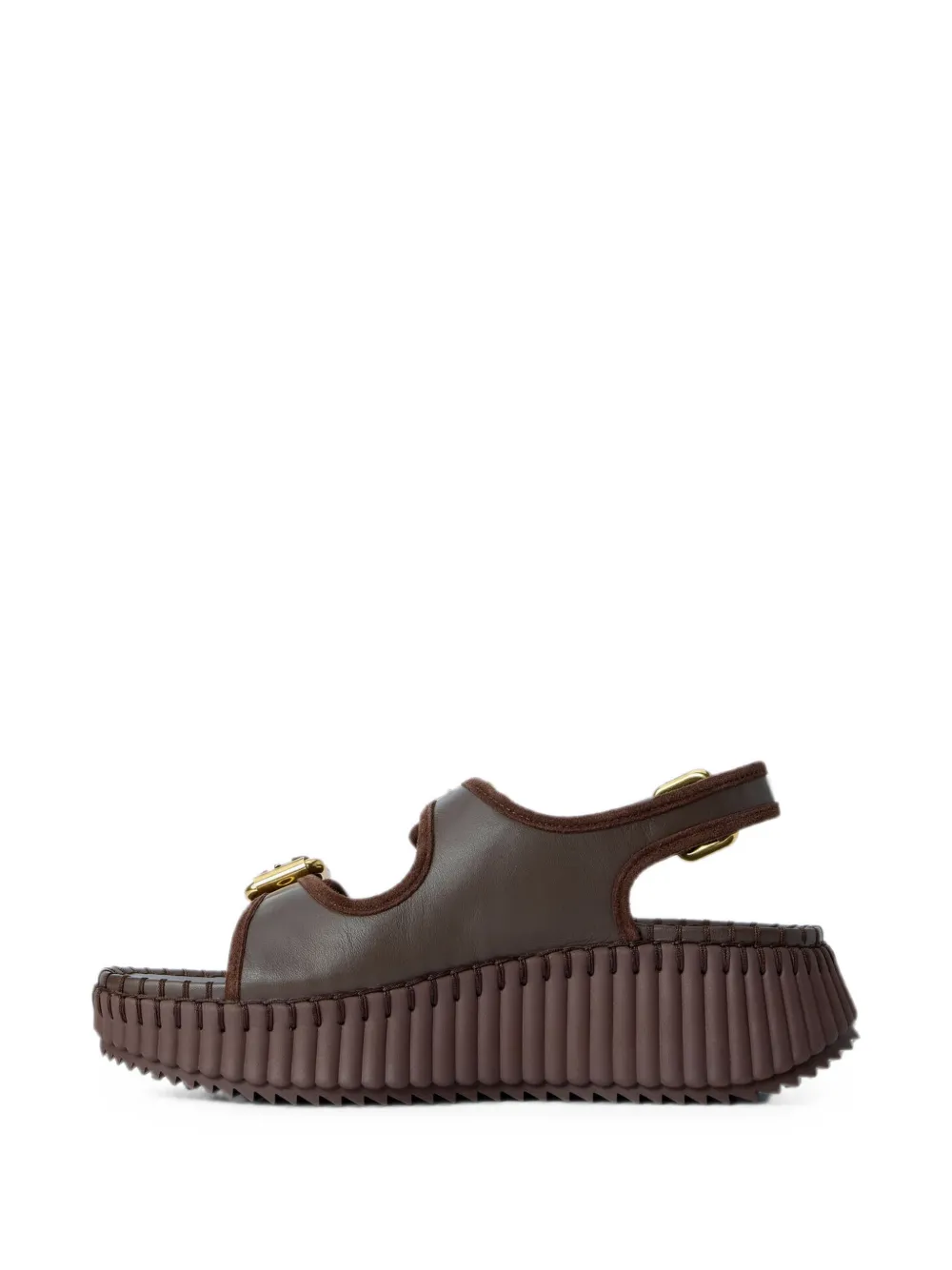 Chloé buckle-strap ridged-platform sandals Bruin