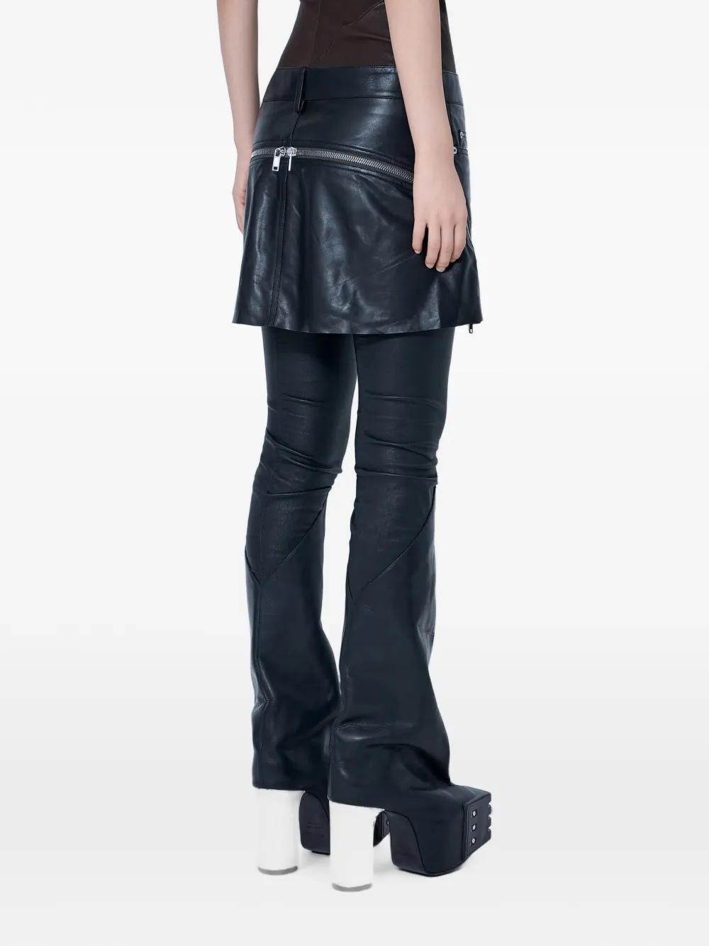 Rick Owens Bolan Banana mini-rok met ritsdetail Zwart