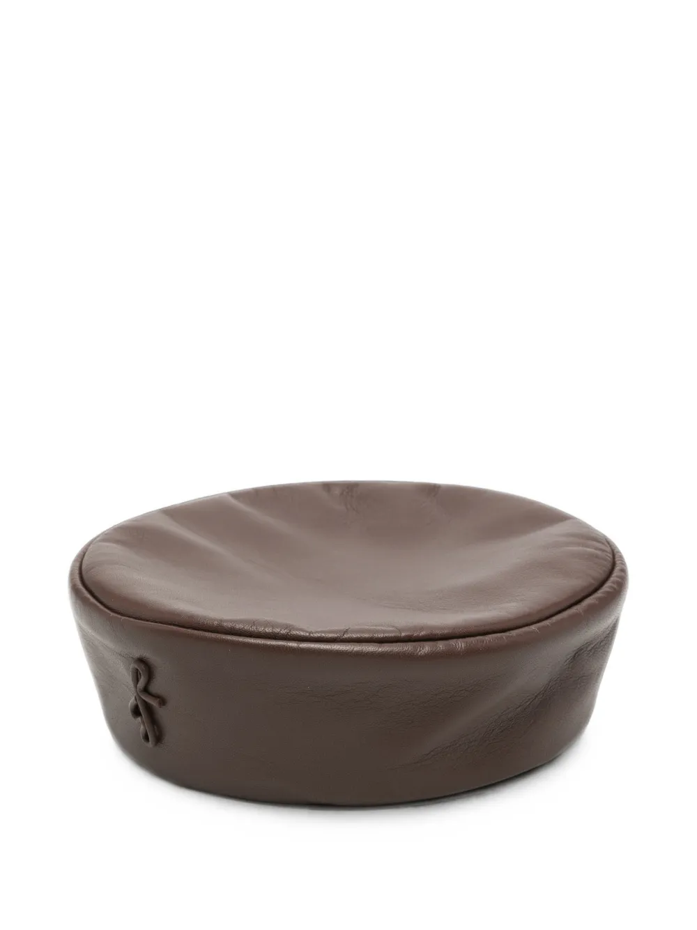 Ruslan Baginskiy leather pillbox hat