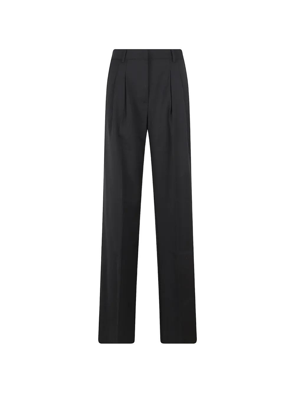 THE ANDAMANE Straight plooibroek Zwart