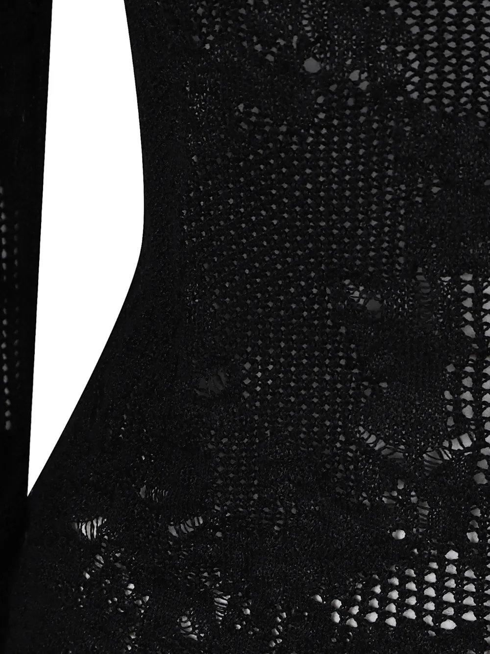 Gabriela Hearst Waite lace-knit high-neck top Zwart