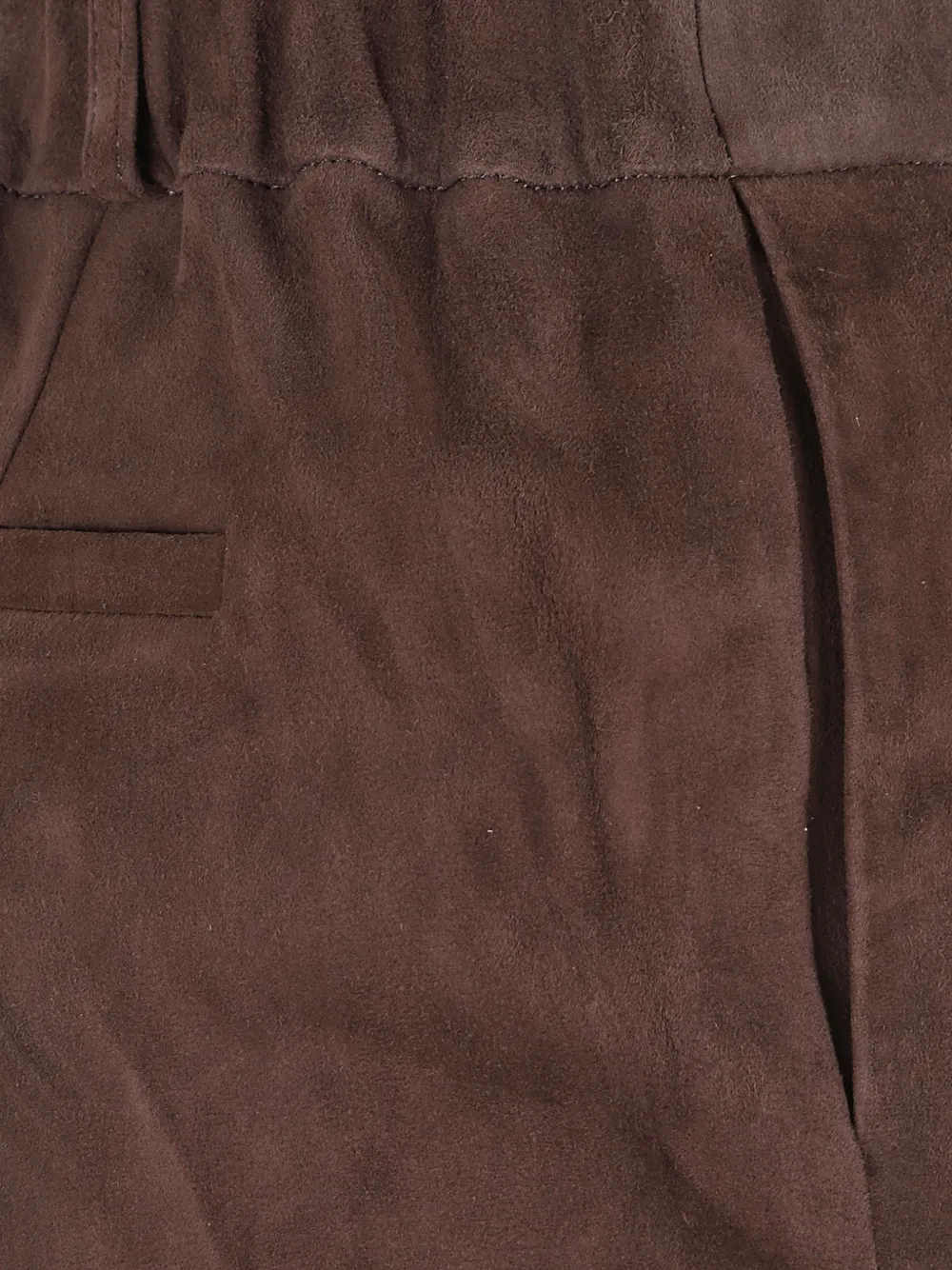Arma Lucia Suede Flared Trousers in Brown, view 3