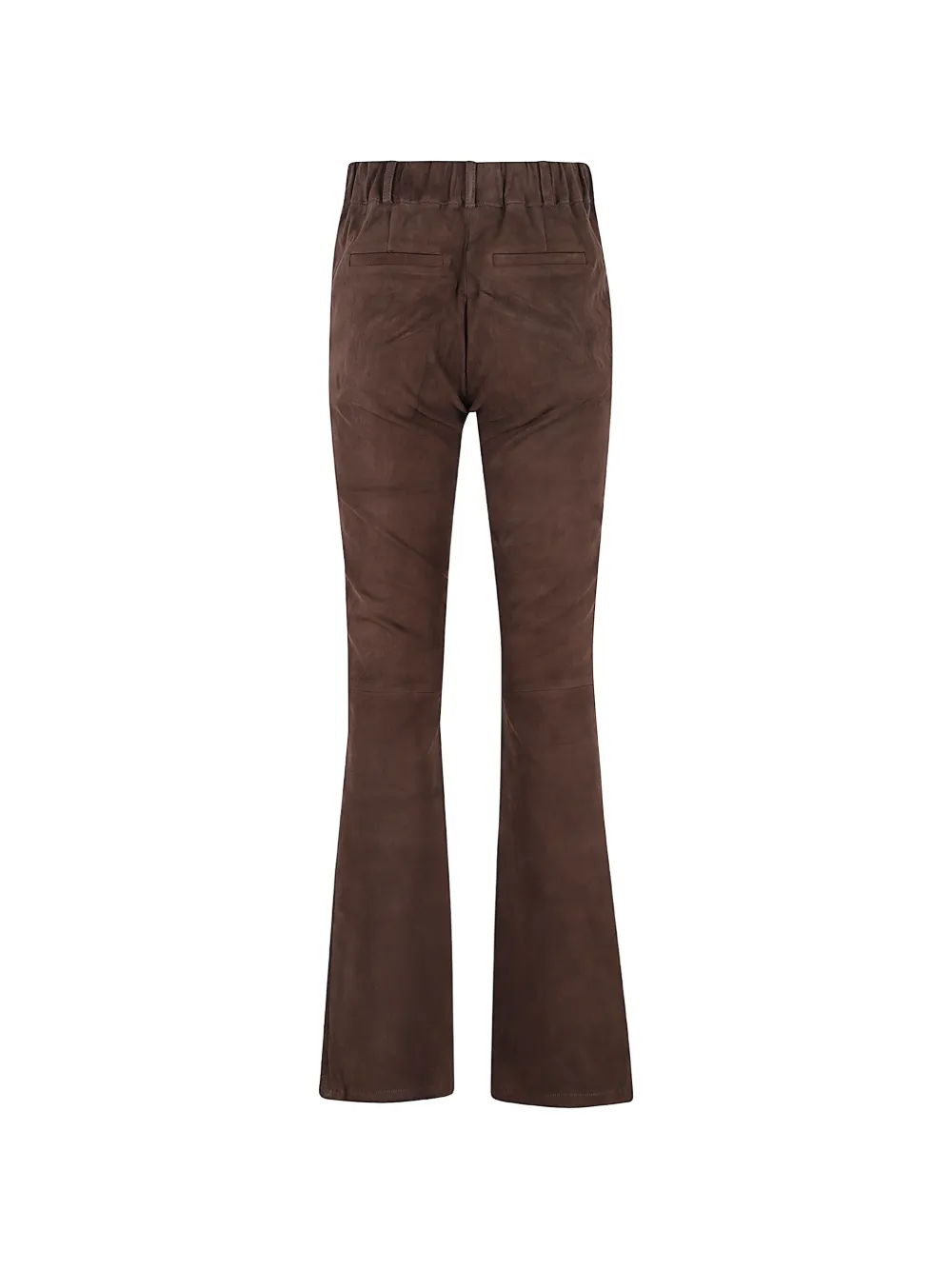 Arma Lucia Suede Flared Trousers in Brown, view 2